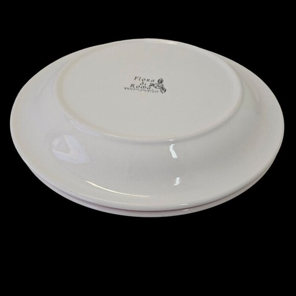 Tabletops 2 Swirl Ceramic Dinner Plates 10.75" Flora Di Roma Red Replacement - Picture 5 of 5